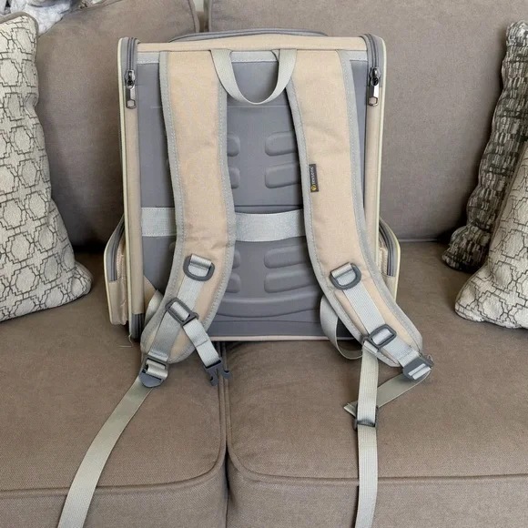 Pet Backpack Carrier Ventilated, Safety Straps, Buckle Support Collapsible - Picture 9 of 10